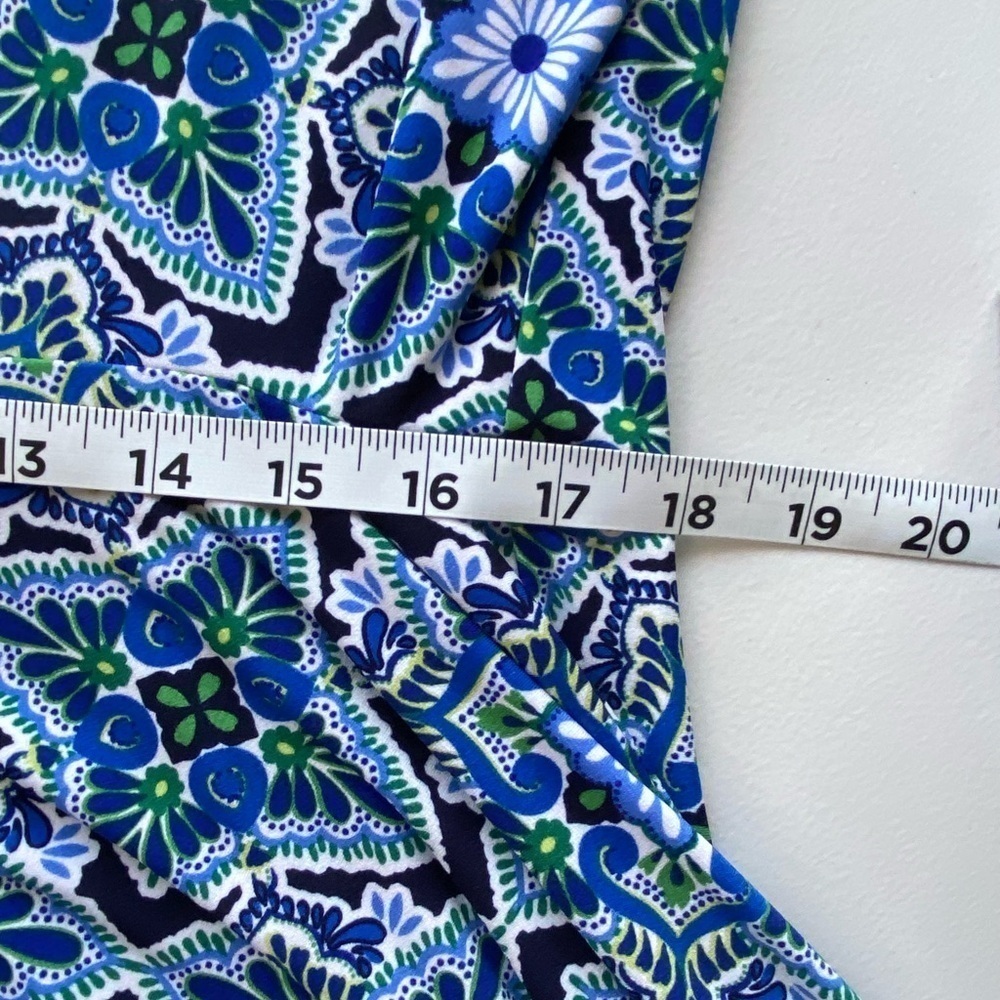 Tommy Bahama Nassau Print Tassel Jumpsuit Rouched Wide Leg Sz XL Stretch Resort - Picture 13 of 15